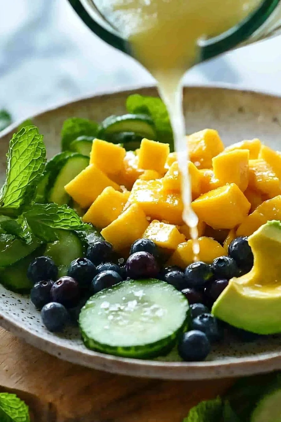 Mango Cucumber Salad with Blueberries and Avocado