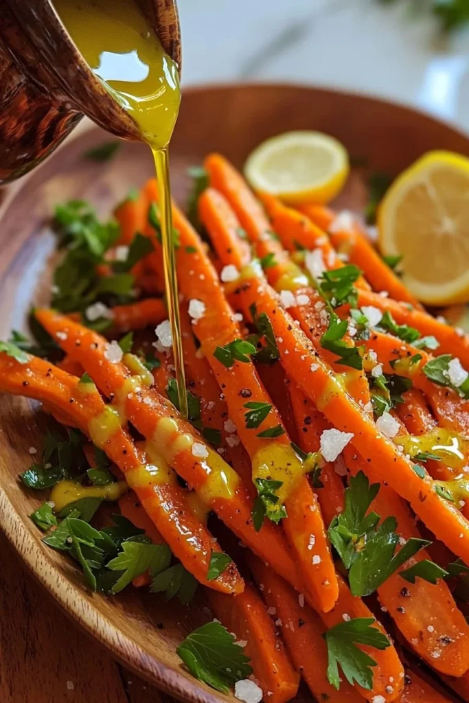 Colorful Mediterranean Carrot Salad with fresh herbs and citrus dressing