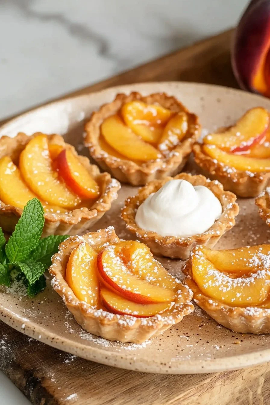 Mini Peach and Cream Cheese Tarts
