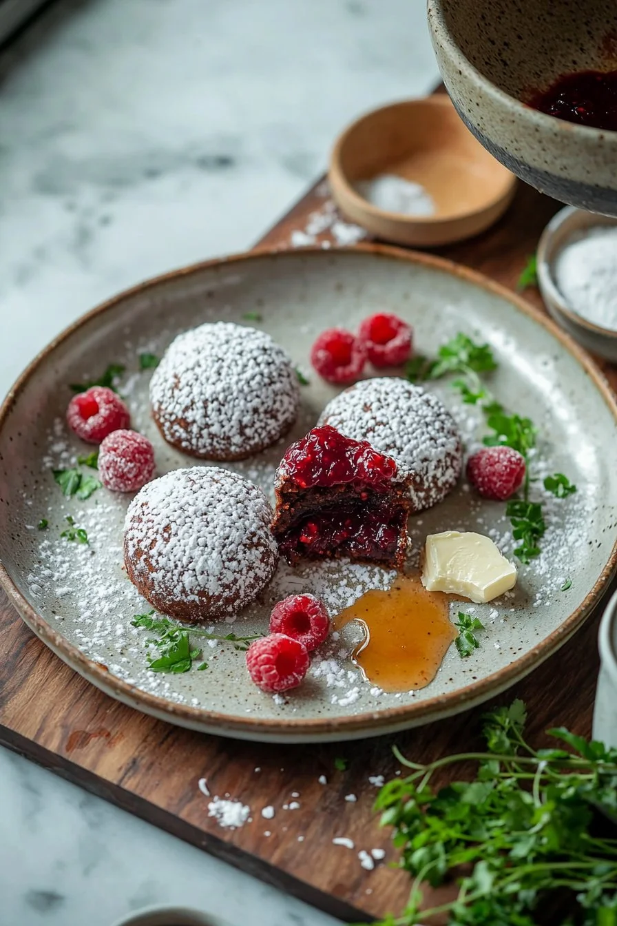 Delicious Raspberry Lamingtons coated in chocolate and coconut.
