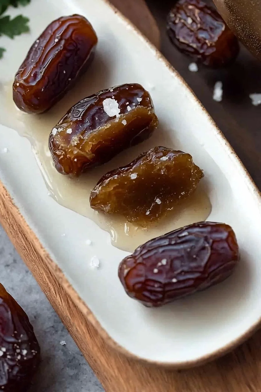 Delicious salted date caramels made with natural ingredients