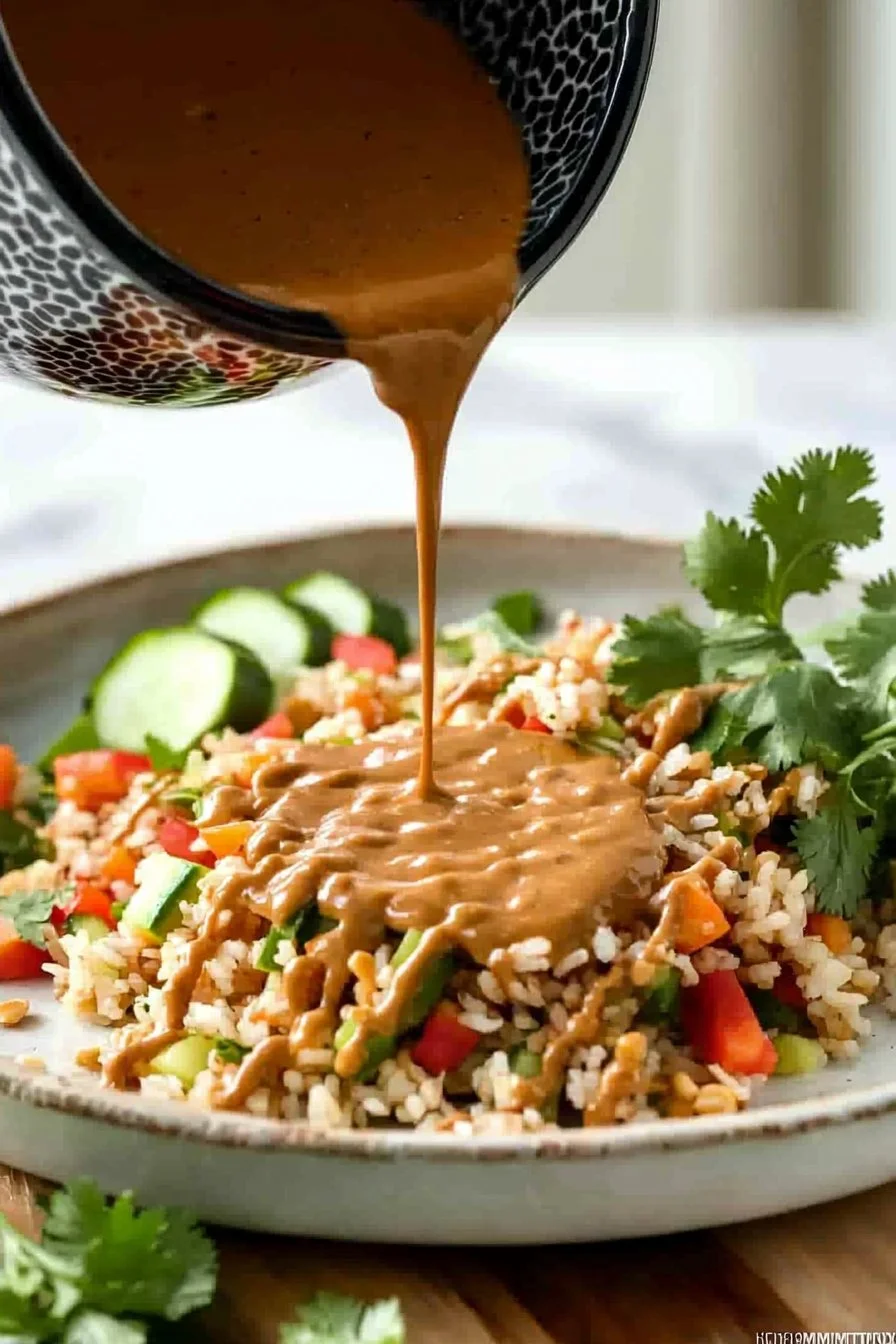 Satay Crispy Rice Salad