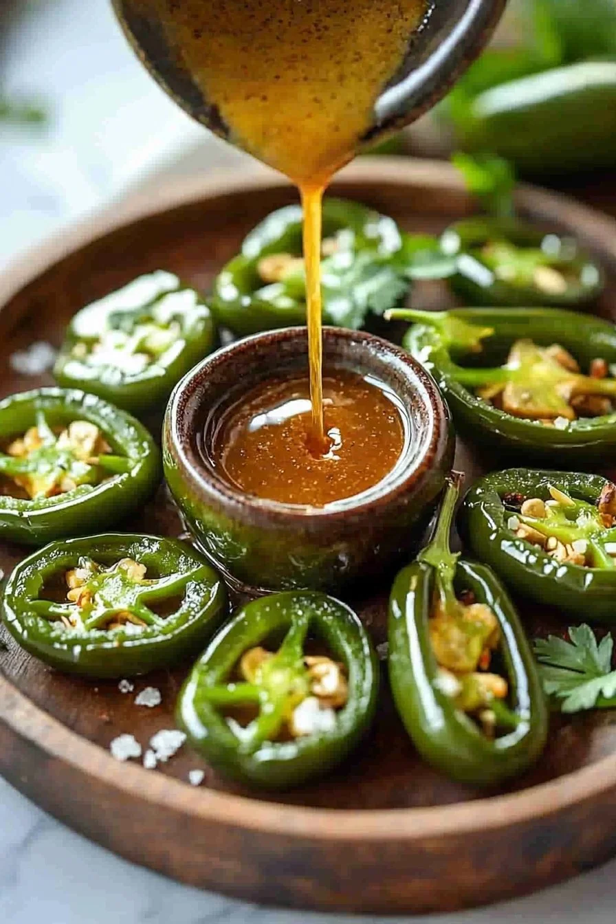 Spicy cowboy candy jalapenos in a glass jar
