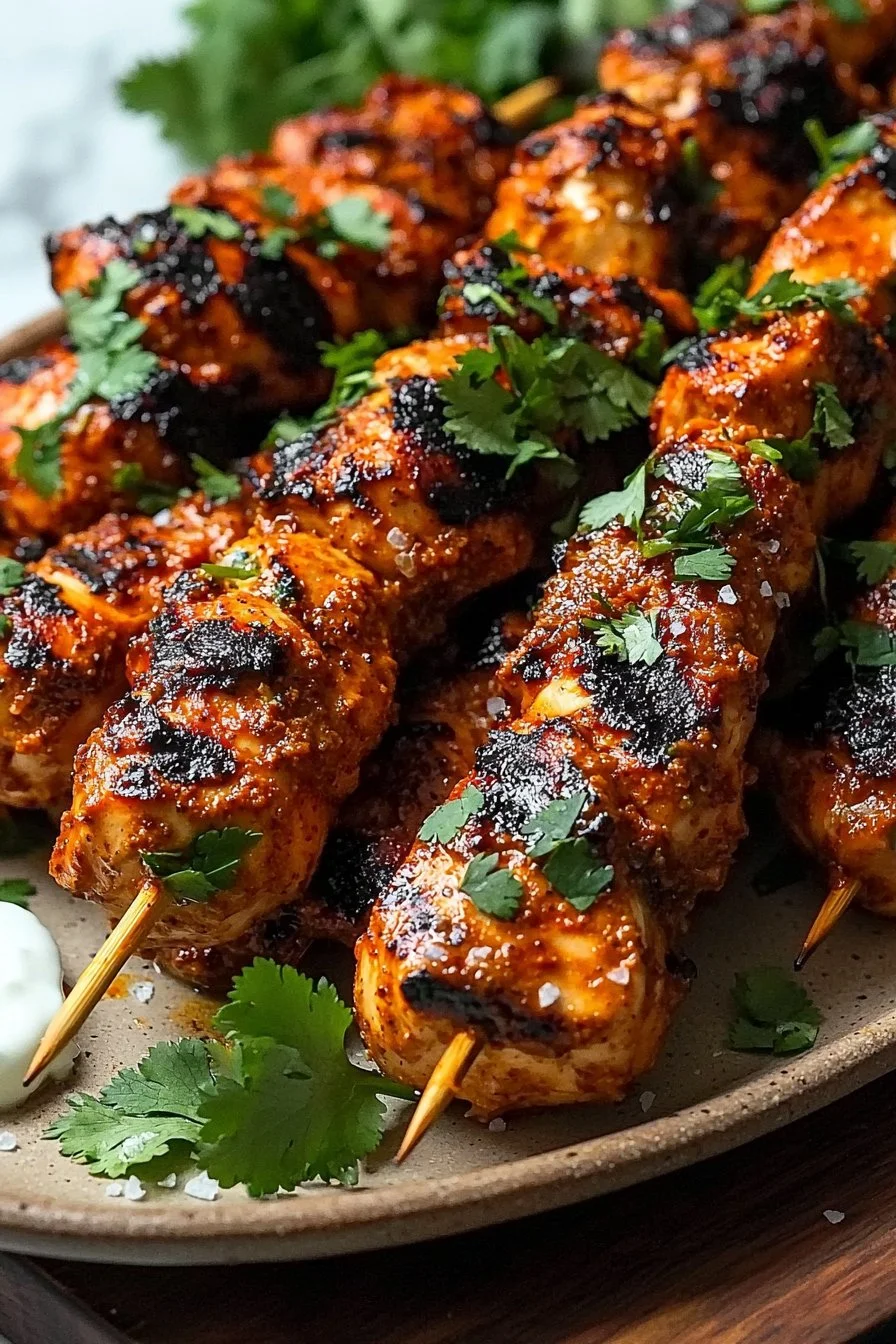 Tandoori Chicken Tikka Skewers