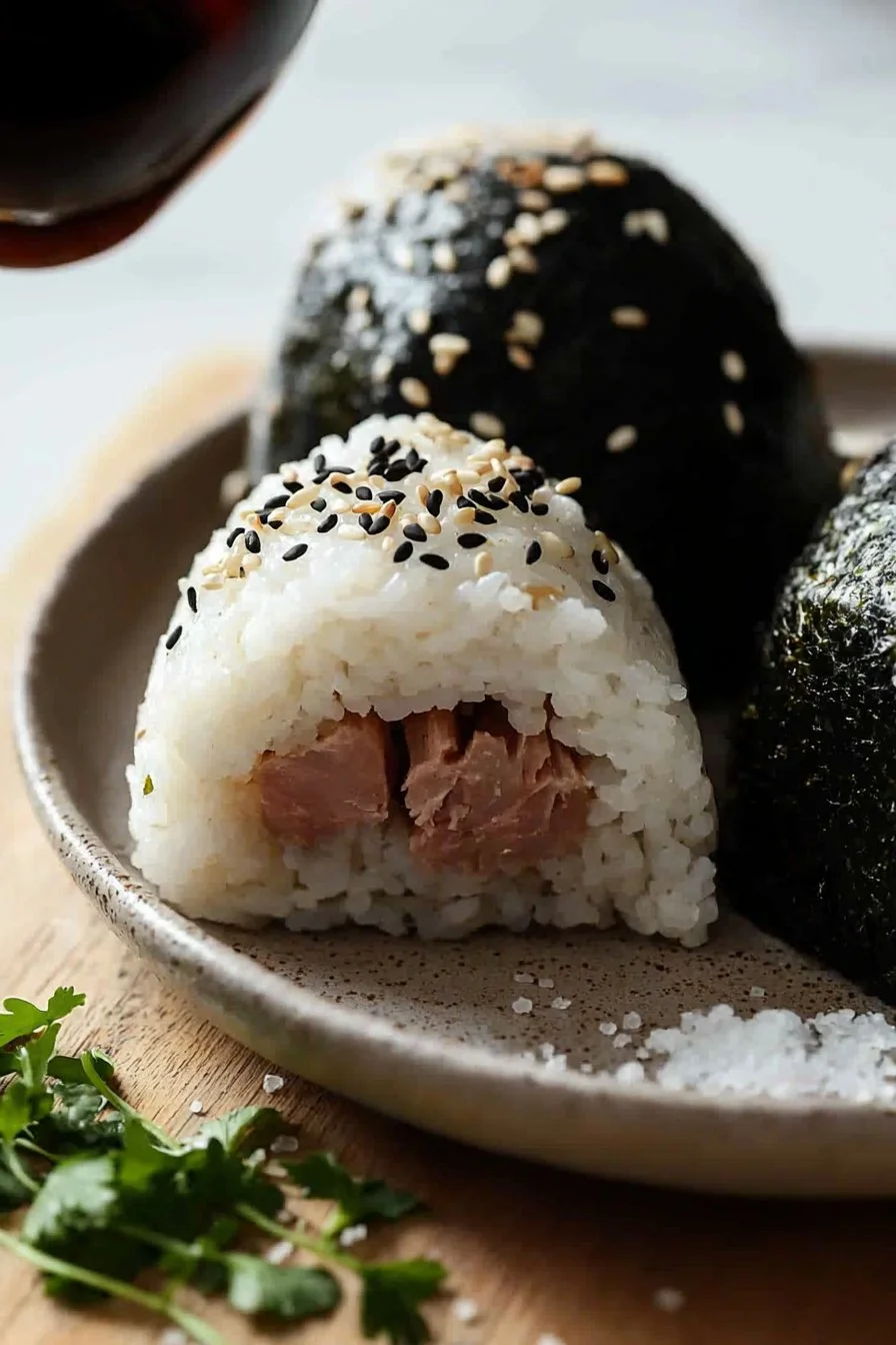 Homemade Tuna Rice Balls ready to be enjoyed as a healthy snack.