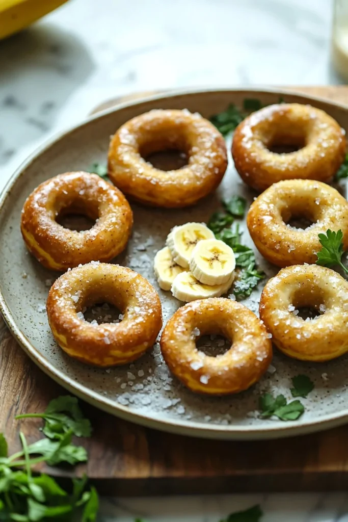 Two-ingredient banana donut holes fresh out of the oven