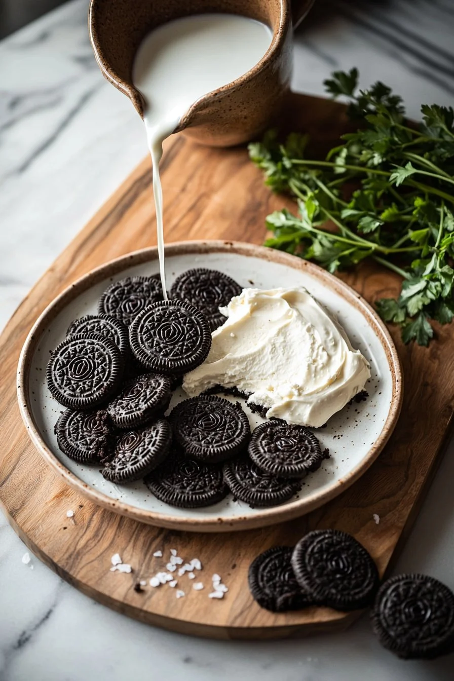 3-Ingredient Oreo Cake prepared without an oven, ideal for quick desserts.