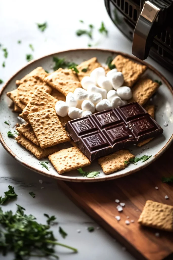 Delicious Air Fryer S'mores with melted chocolate and marshmallows