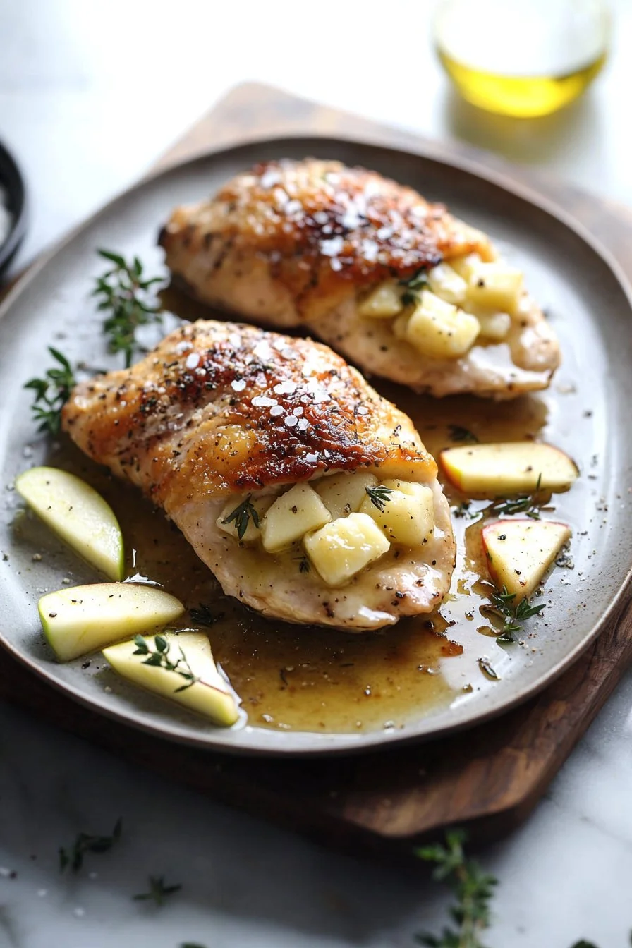 Apple and Brie Stuffed Chicken, filled with savory flavors and delicious ingredients.