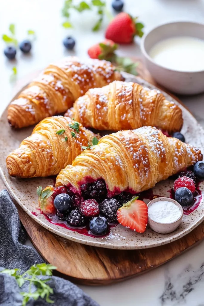 Delicious Berry Croissant Bake with fresh berries and flaky croissants