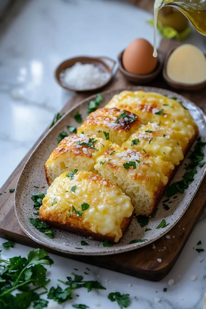 A plate of delicious Brazilian cheese bread, golden and crispy, served warm.