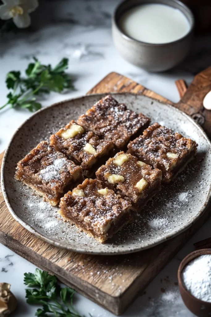 Homemade Brown Sugar Cinnamon Pop Tart Bars on a plate