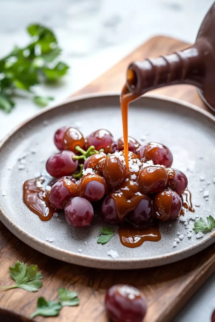 Fresh candy grapes coated in sugar for a sweet and tasty treat.
