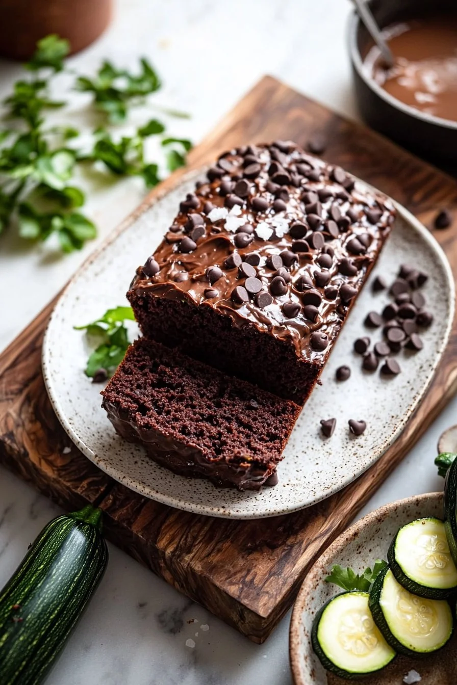 Homemade Chocolate Zucchini Bread fresh out of the oven