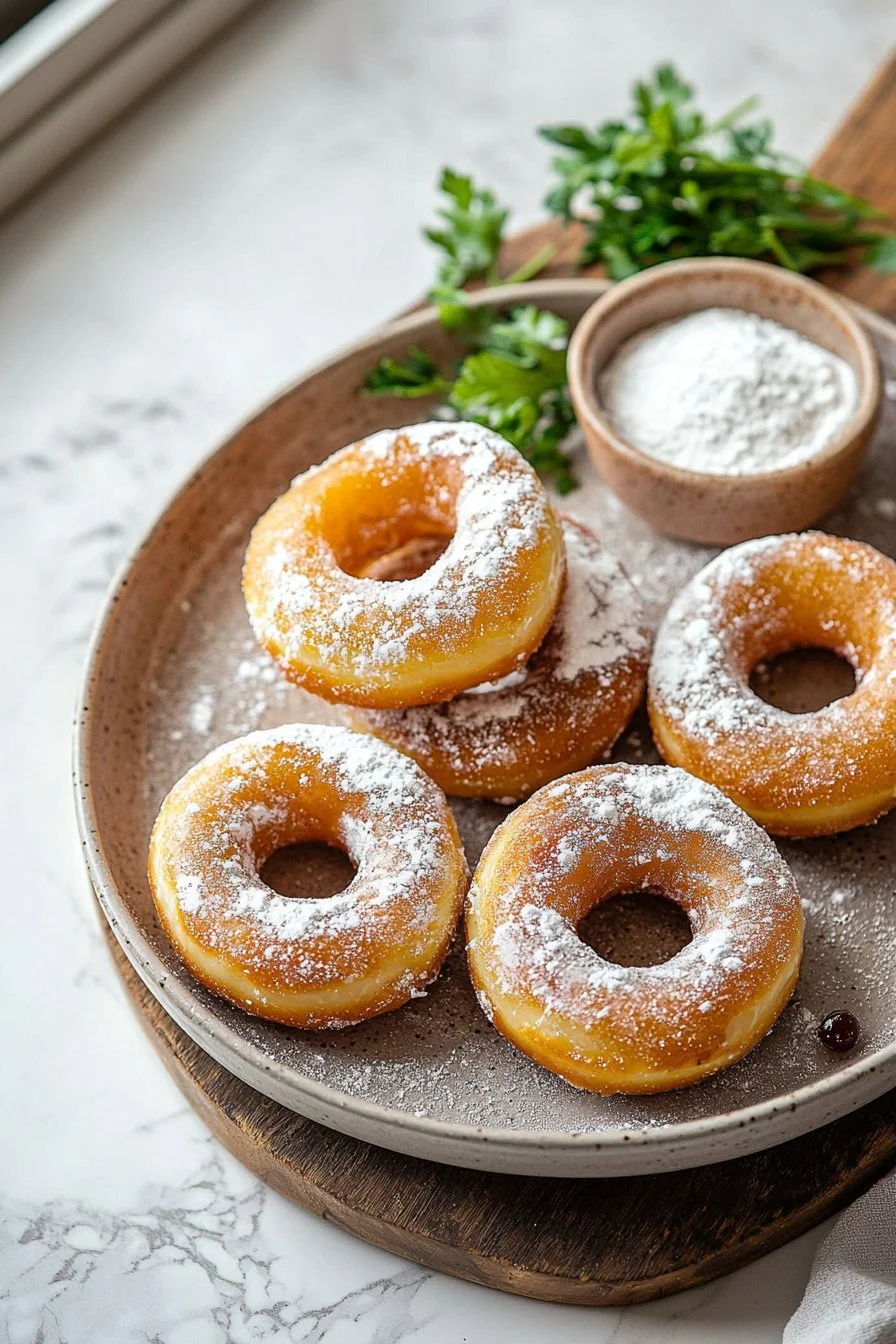 Delicious air fryer jelly donuts made with only 4 ingredients