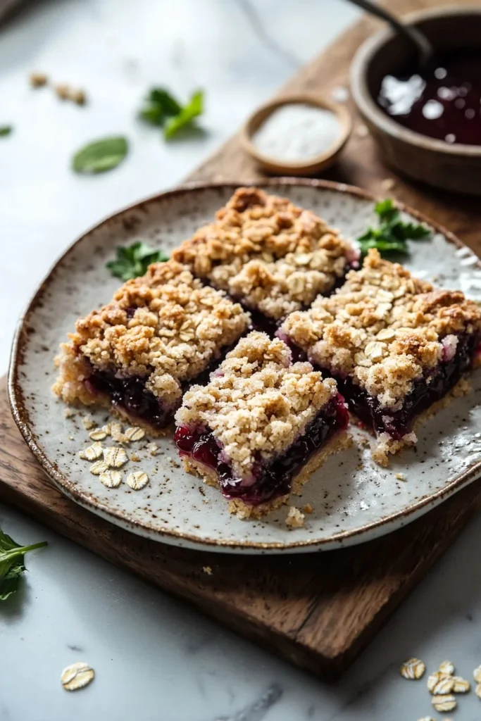 Easy homemade cherry crumb bars topped with a buttery crumble.
