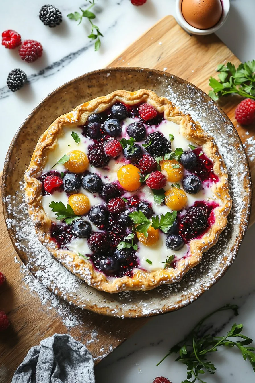 Giant Berry Pop Tart with vibrant berry filling and colorful icing