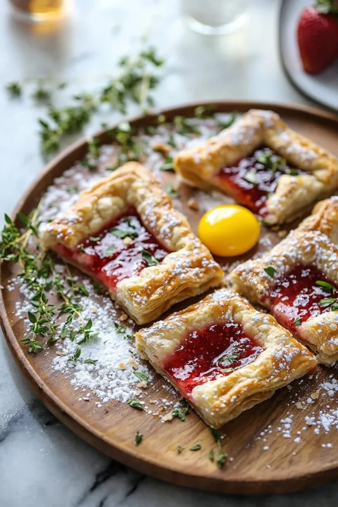 Gluten Free Strawberry Poptarts with vibrant strawberry filling