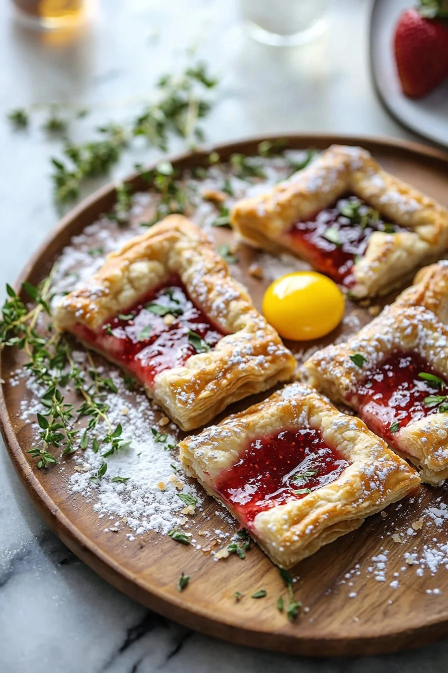 Gluten Free Strawberry Poptarts with vibrant strawberry filling
