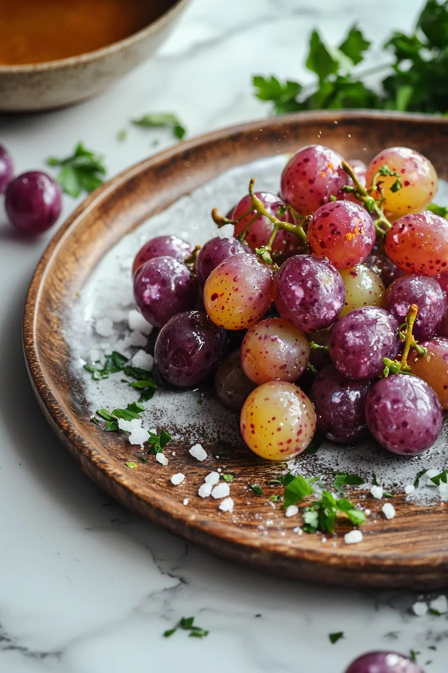 Bowl of colorful Kool-Aid Grapes ready to be served as a delightful snack