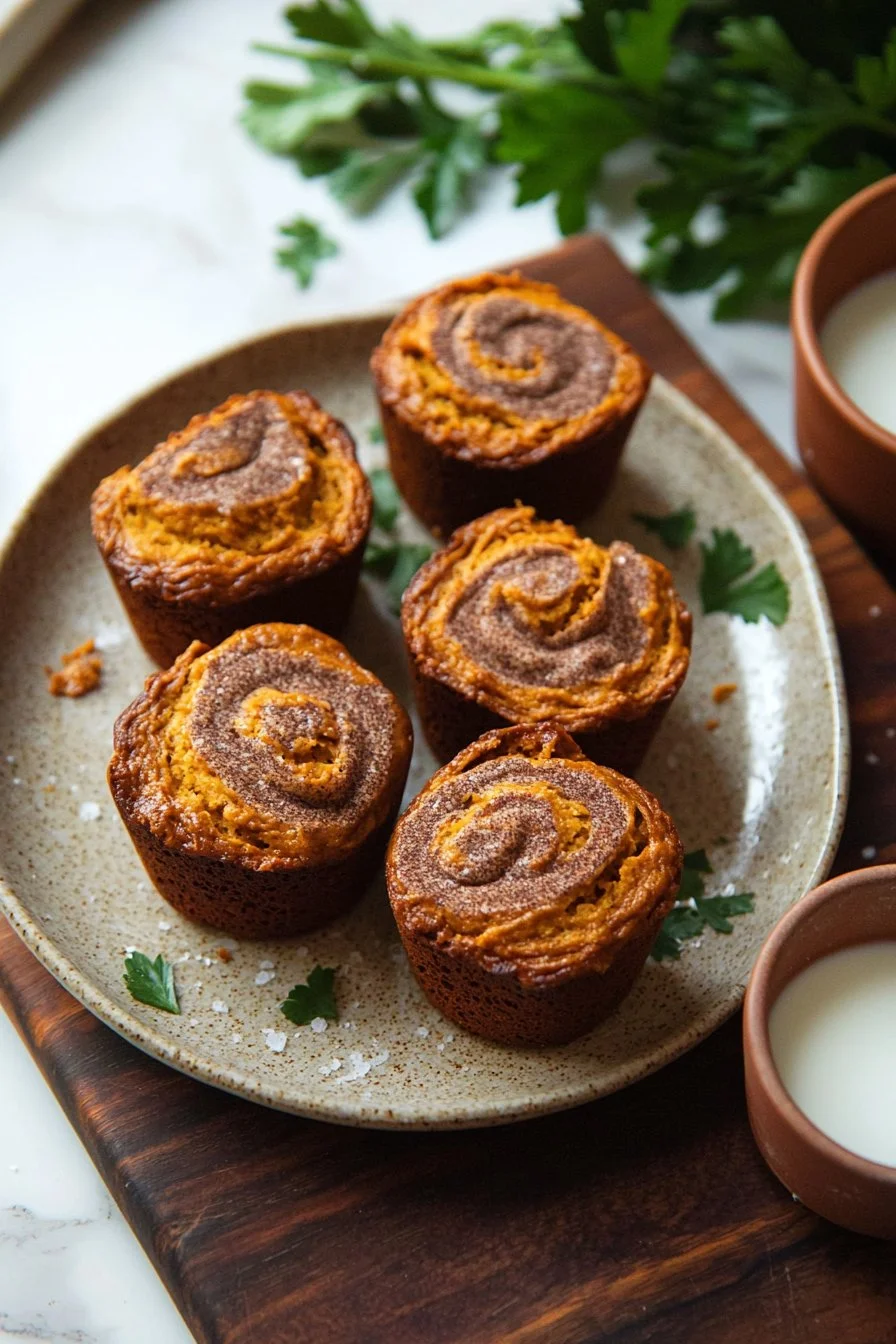Mini Pumpkin Bread with Cinnamon Swirl, perfect fall dessert