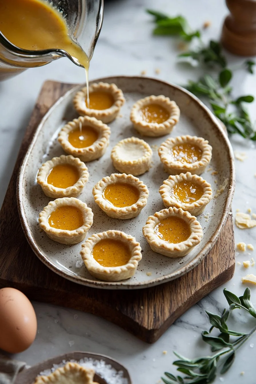 Image of mini pumpkin pies garnished with whipped cream