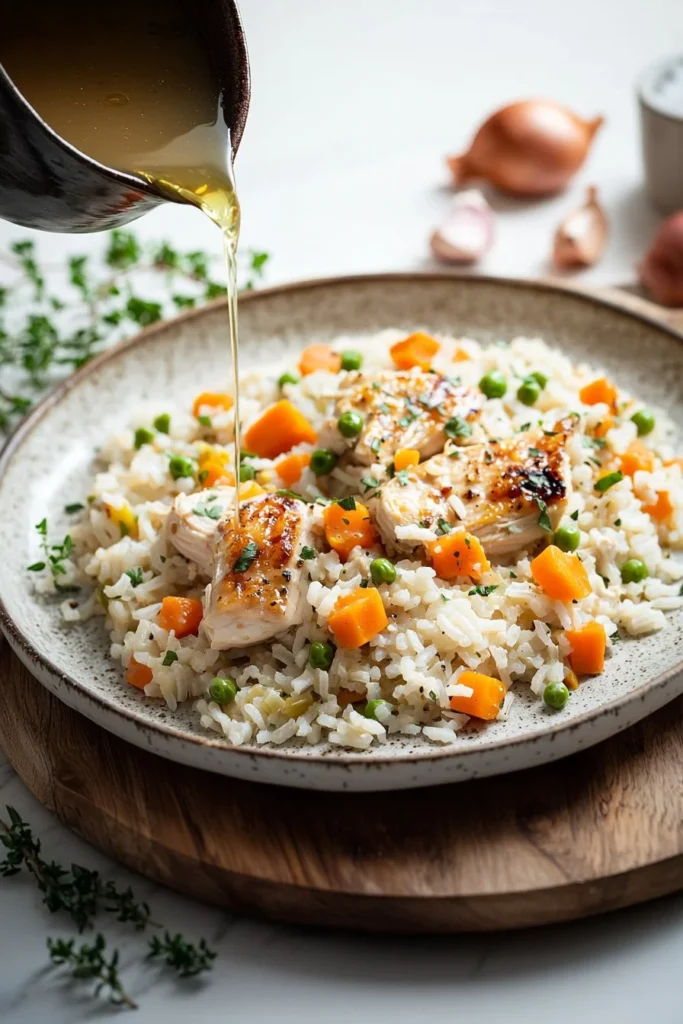 One-pot chicken and rice dish cooked to perfection.