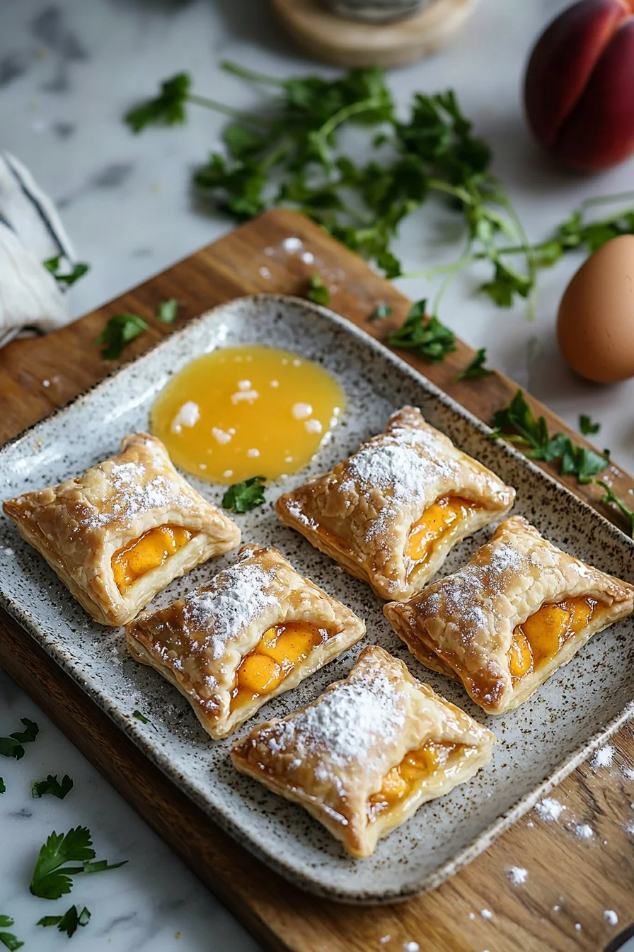 Delicious Peach Pop Tarts with a golden crust and fruity filling