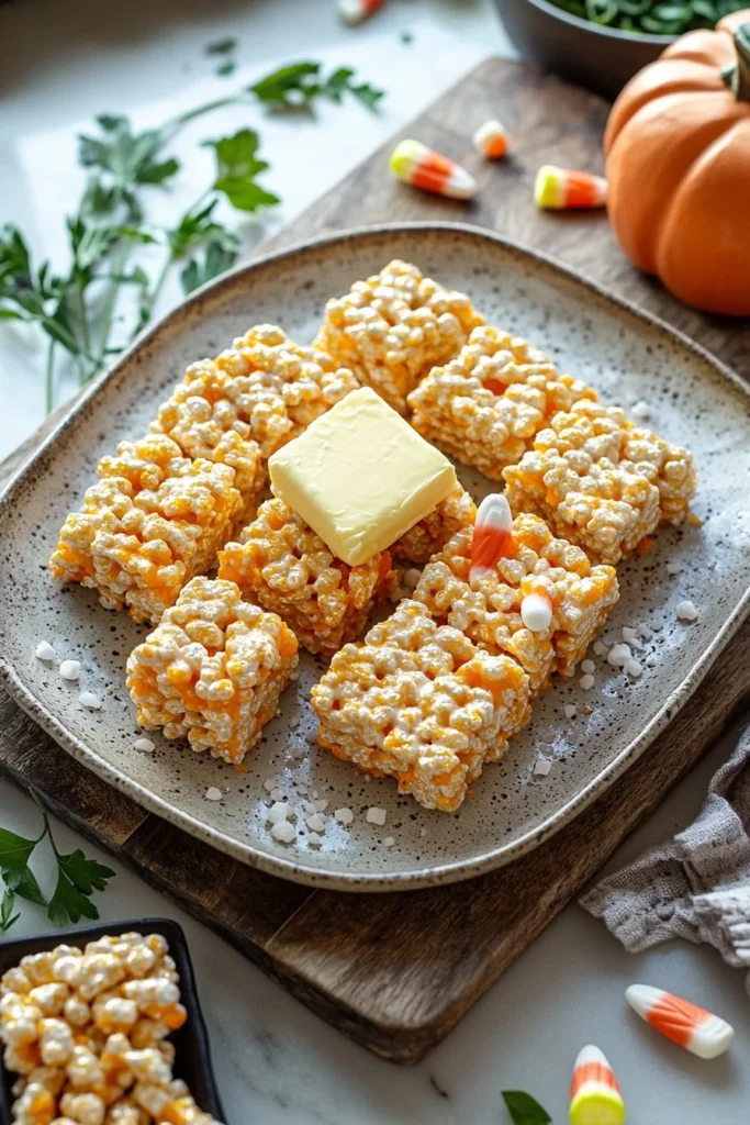 Festive Rice Krispie Pumpkin Treats for Halloween