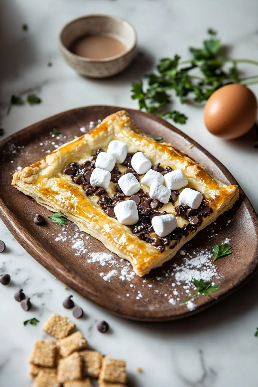 Delicious S'more Poptarts with chocolate and marshmallow filling