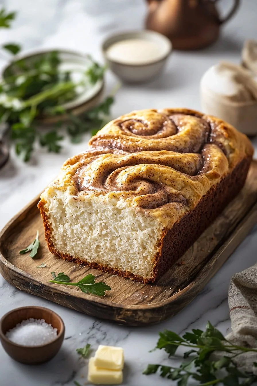 Delicious super moist cinnamon swirl buttermilk bread slice