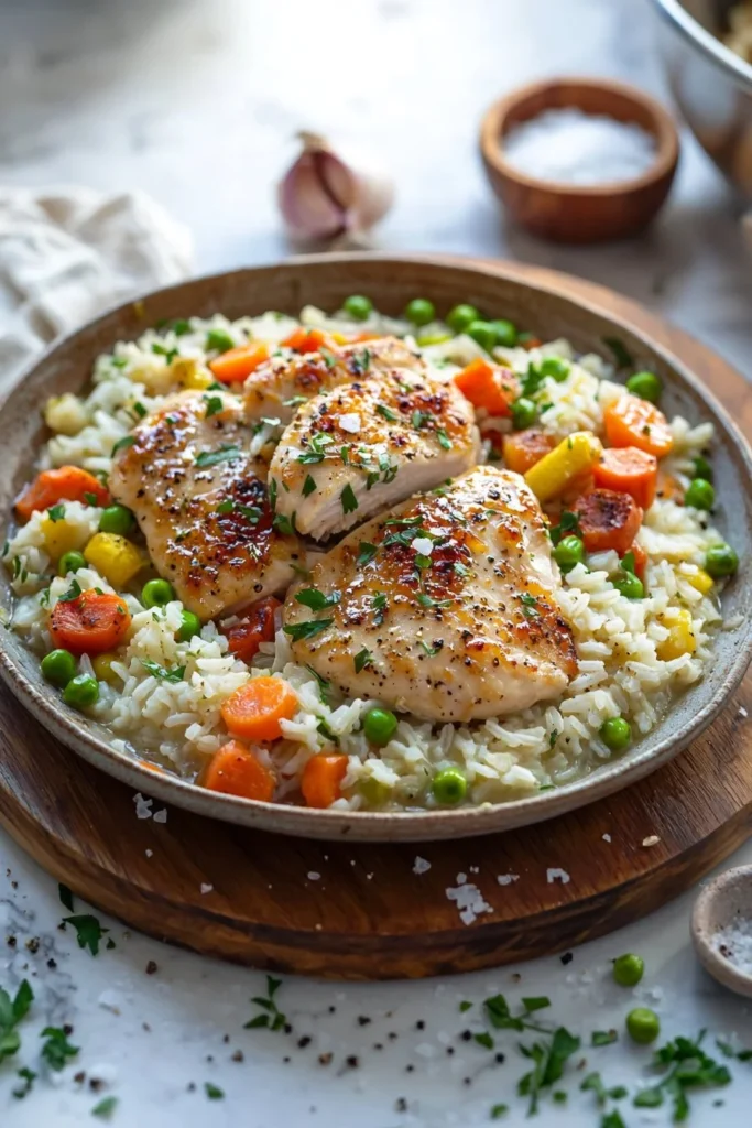 One-Pan Chicken and Rice Dinner ready in 30 minutes