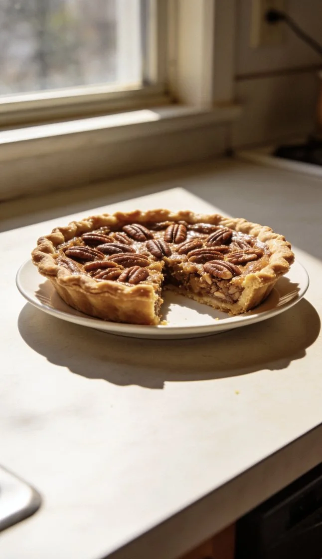 Classic Pecan Pie dessert with a golden flaky crust and rich filling