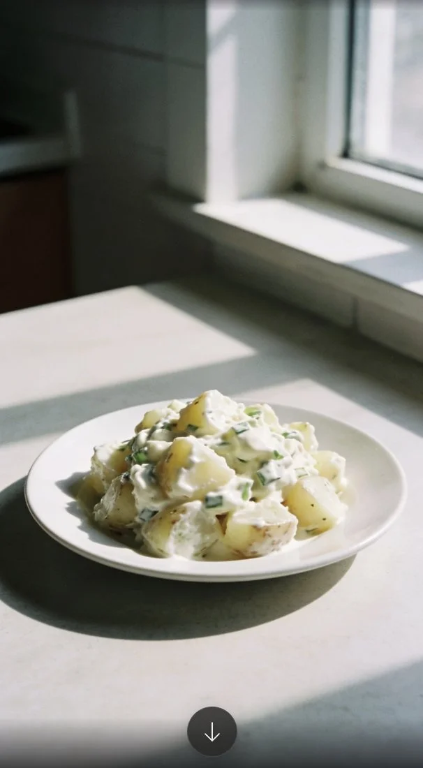 Dolly Parton's classic potato salad served in a bowl