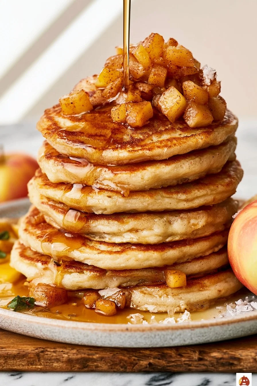 Apple Pancakes with Cinnamon Apples Folded into the Batter