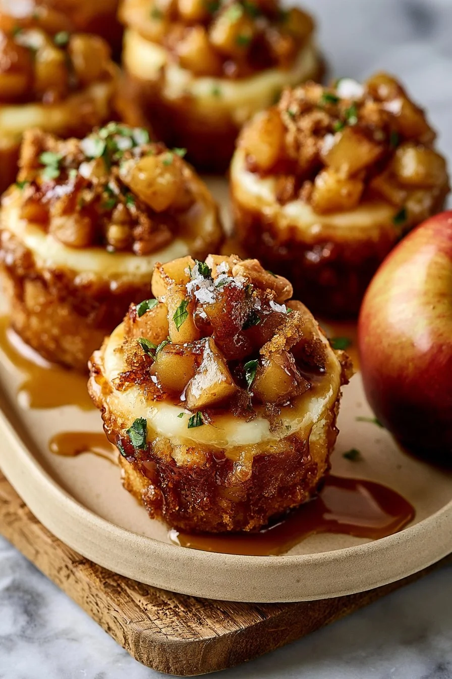 Caramelized Apple Cheesecake Muffins with a Creamy Center