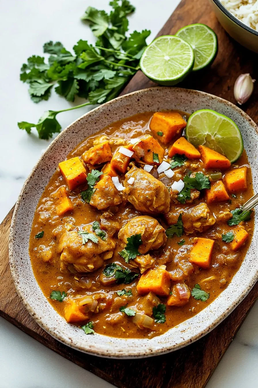 Chicken Sweet Potato Curry Simmered in Coconut Milk