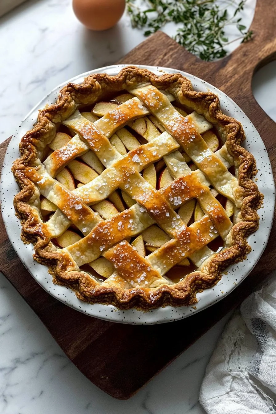 Classic Apple Pie with a Flaky Homemade Crust from Scratch