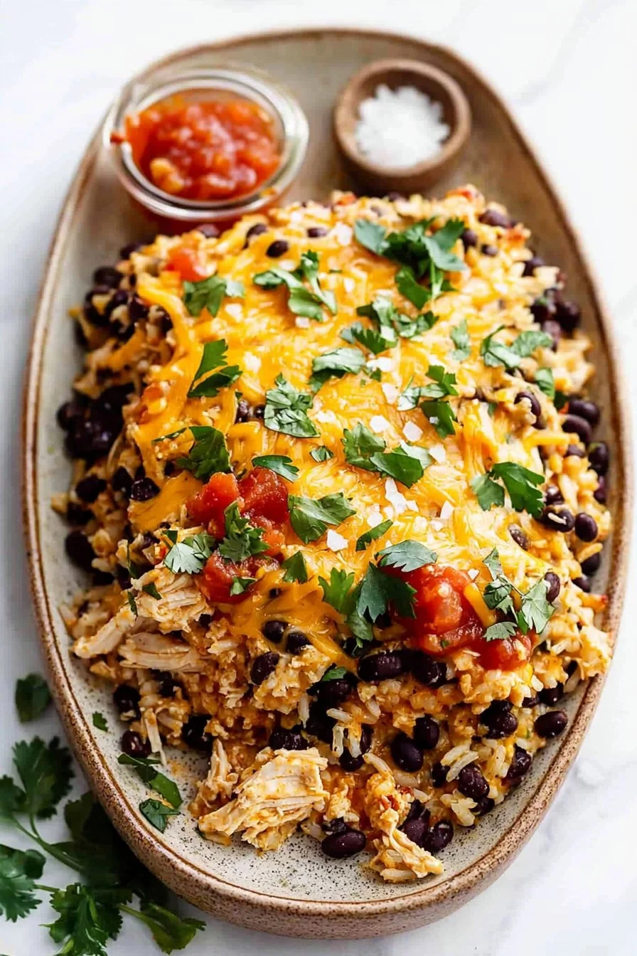 Easy Chicken Burrito Casserole