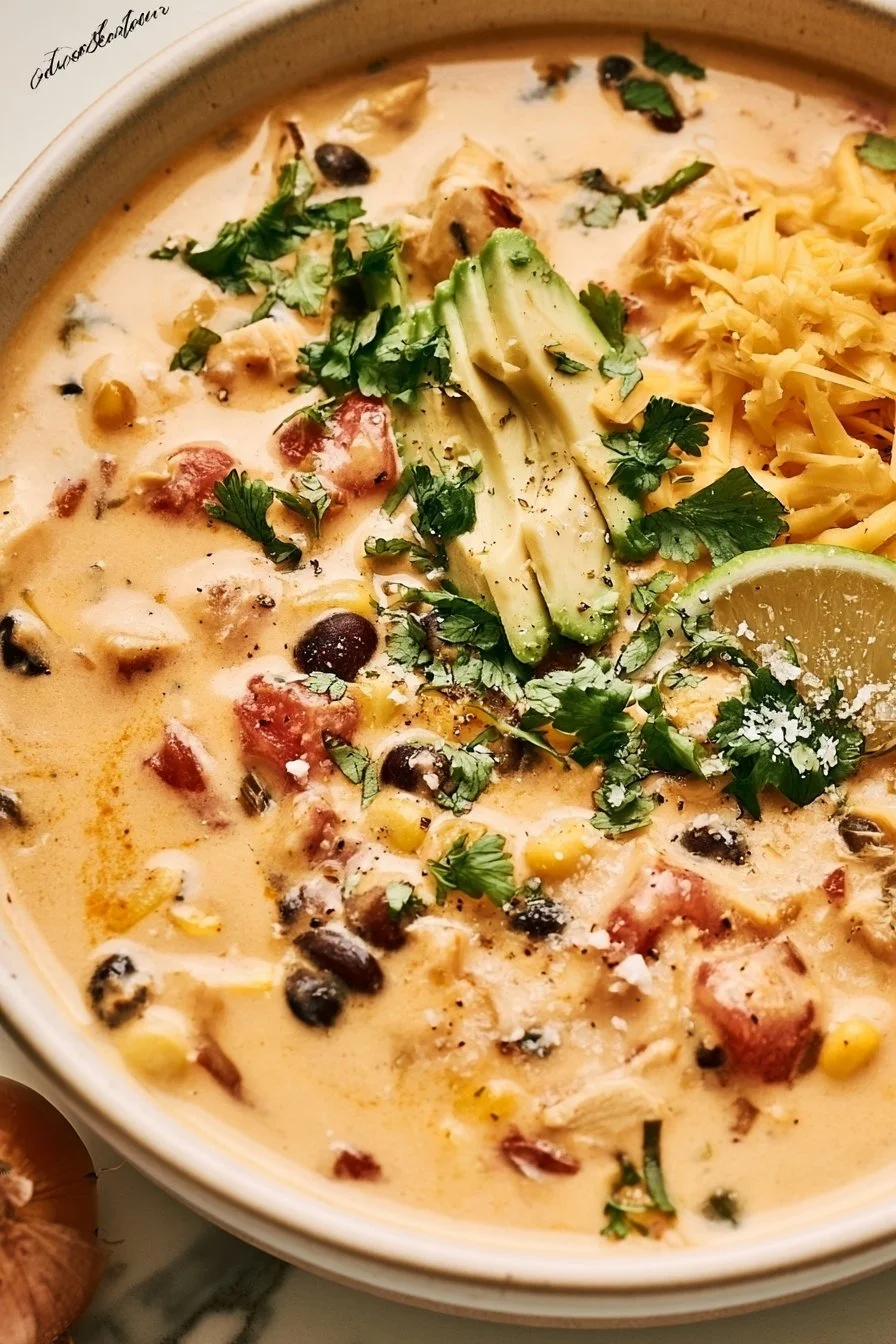 Easy Chicken Taco Soup with Cream Cheese and Pantry Staples