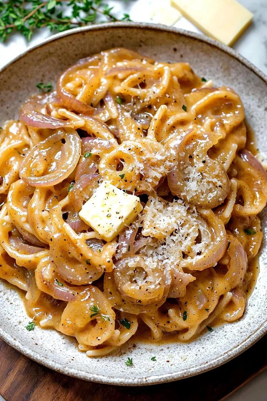 Easy French Onion Pasta