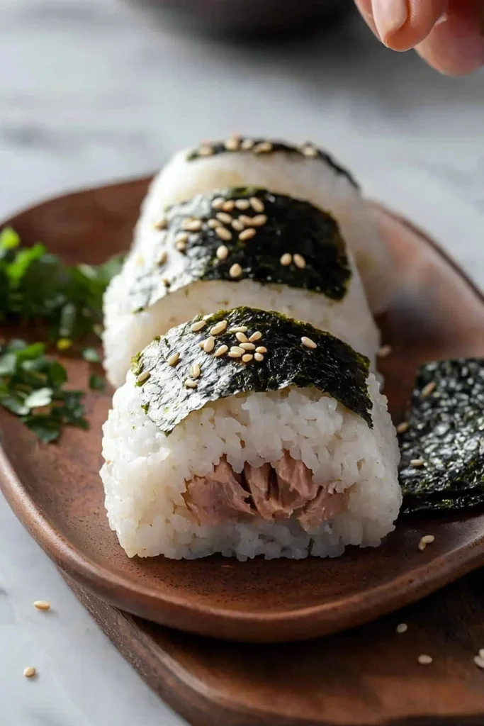 Easy Japanese tuna rice balls recipe with savory filling.