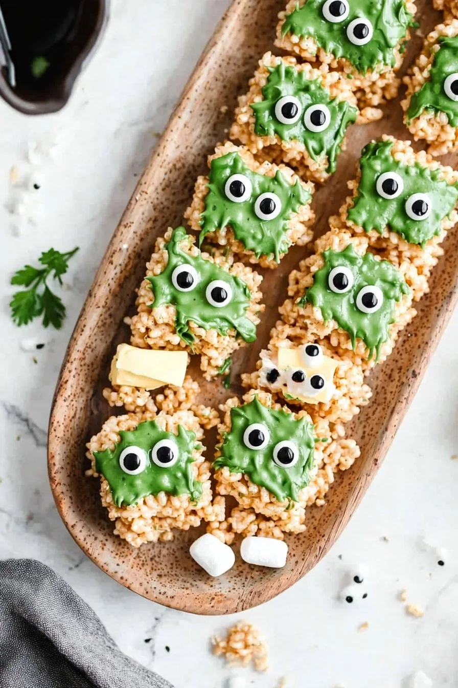 Colorful Frankenstein Treats decorated for Halloween celebrations.