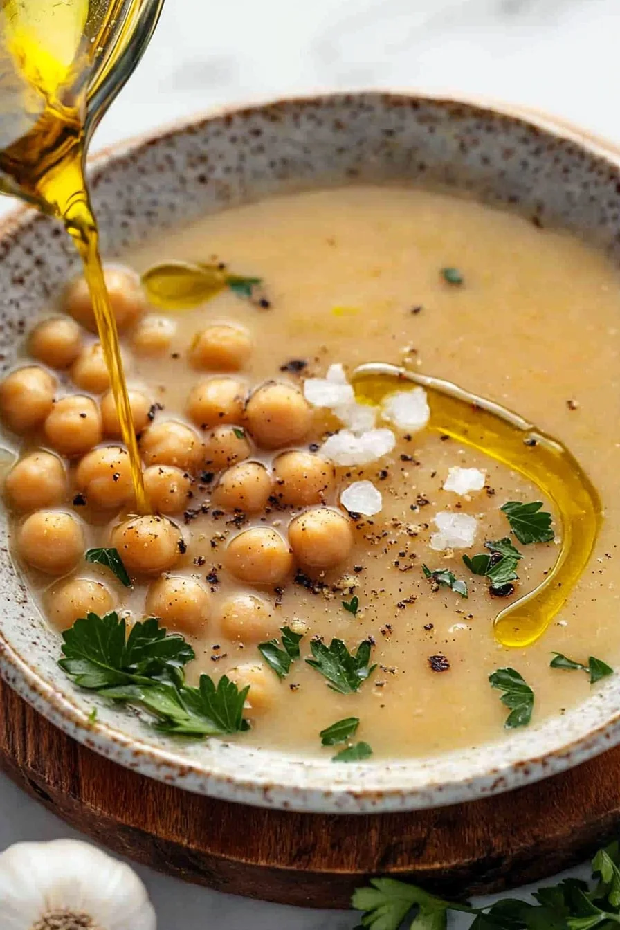 Garlic Chickpea Soup
