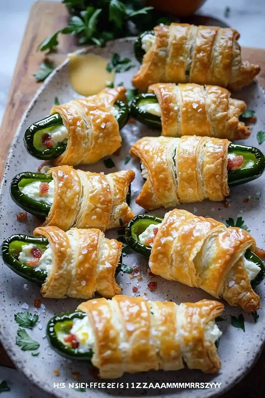 Spooky Jalapeño Popper Mummies appetizer for Halloween