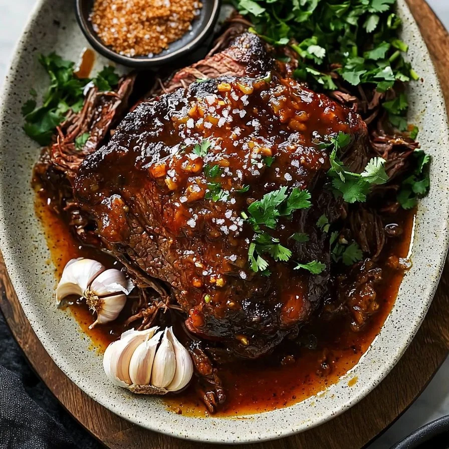 Delicious Korean Style Pot Roast with vegetables and spices