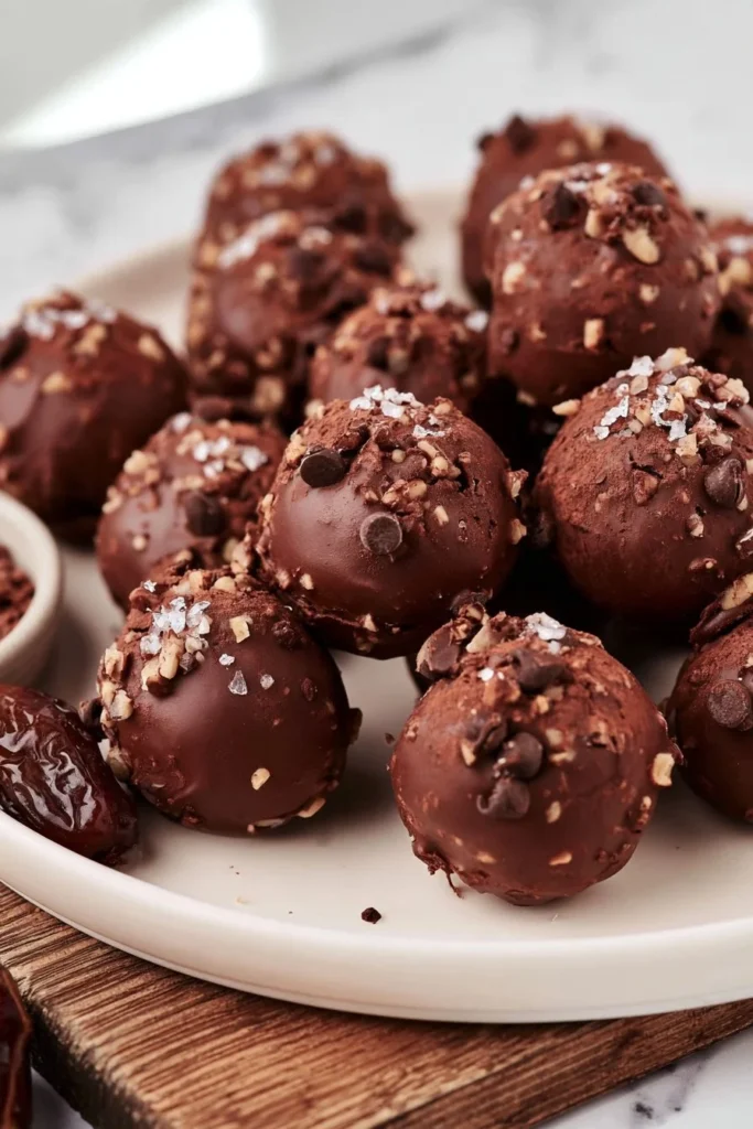 No bake brownie bites prepared easily in minutes without an oven.