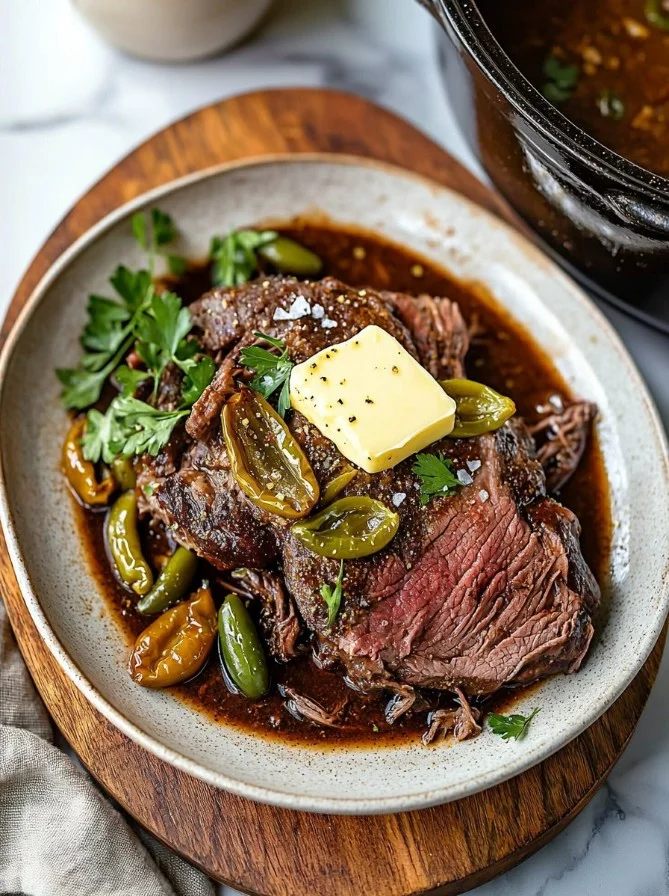 Slow Cooker Mississippi Pot Roast
