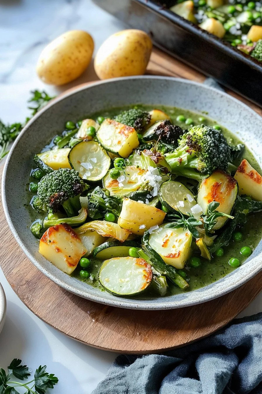 Super Green Sheet Pan Soup
